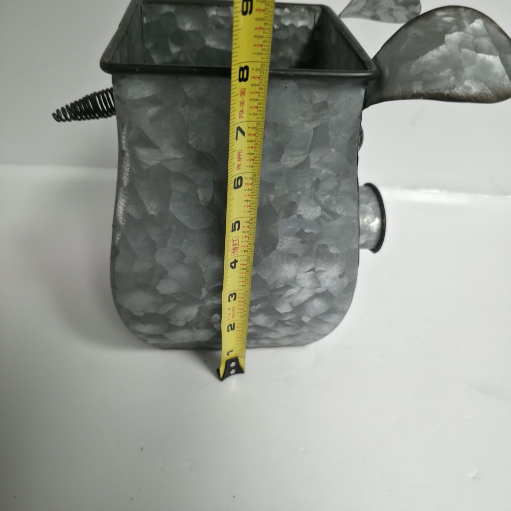 Sagebrook Home Galvanized Tin Pig Planter Country Farmhouse Metal Flower Pot - Picture 8 of 10